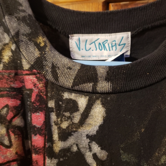 V.C. Torias Handpainted Vintage Artist Dropwaist Dress Art to Wear OS - Picture 6 of 12